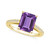 Amethyst (3-1/7 ct. t.w.) and Diamond (1/4 ct. t.w.) Ring in 14K Yellow Gold