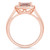 Morganite (2 ct. t.w.) and Diamond (1/4 ct. t.w.) Halo Ring in 14K Rose Gold