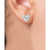 Diamond Polished Heart Single Stud Earring (1/20 ct. t.w.) in 14k White Gold