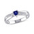 Created Sapphire (1/4 ct. t.w.) and Diamond Accent Heart Ring in Sterling Silver