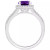 Amethyst (1-1/4 ct. t.w.) & Diamond (1/4 ct. t.w.) Halo Split Shank Ring in Sterling Silver (Also in Citrine, Garnet, Peridot, & Blue Topaz)