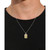 Men's Diamond Dog Tag 22" Pendant Necklace (1/4 ct. t.w.) in Sterling Silver & 18k Gold-Plate