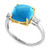 EFFY® Turquoise & Diamond (1/6 ct. t.w.) Ring in 14k Two-Tone Gold