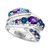 EFFY® Multi-Gemstone Crossover Ring (2-7/8 ct. t.w.) in Sterling Silver