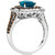 Deep Sea Blue Topaz (1-3/4 ct. t.w.) & Diamond (1-1/4 ct. t.w.) Halo Ring in 14k White Gold
