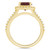 Garnet (2-1/2 ct. t.w.) and Diamond (1/2 ct. t.w.) Halo Ring in 14K Yellow Gold