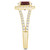 Garnet (2-1/2 ct. t.w.) and Diamond (1/2 ct. t.w.) Halo Ring in 14K Yellow Gold