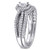 Certified Diamond (3/4 ct. t.w.) Emerald-Shape Halo Split Shank Bridal Set in 14k White Gold