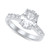2-Pc. Set Cubic Zirconia Ring & Band in Sterling Silver