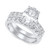 2-Pc. Set Cubic Zirconia Ring & Band in Sterling Silver