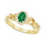 Sapphire (3/8 ct. t.w.) & Diamond (1/8 ct. t.w.) Ring in 14k White Gold (Also Available in Emerald)
