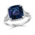 EFFY® London Blue Topaz (5-1/3 ct. t.w.) & Diamond (1/4 ct. t.w.) Statement Ring in 14k White Gold