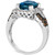 Chocolatier® Deep Sea Blue Topaz (2-1/2 ct. t.w.) & Diamond (5/8 ct. t.w.) Halo Ring in 14k White Gold