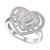 Cubic Zirconia Heart Cluster Halo Ring in Sterling Silver