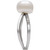 Cultured Freshwater Pearl (9mm) & Cubic Zirconia Crisscross Ring in Sterling Silver
