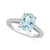 Aquamarine (2-1/2 ct. t.w.) and Diamond (1/4 ct. t.w.) Ring in 14K White Gold