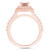 Morganite and Diamond Halo Ring