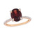 Garnet (3 ct.t.w.) and Diamond (1/10 ct.t.w.) Ring in 10k Rose Gold