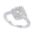 Diamond Baguette & Round Halo Engagement Ring (7/8 ct. t.w.) in 14k White Gold