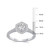 Diamond Hexagon Halo Engagement Ring (3/4 ct. t.w.) in 14k White Gold