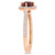 Garnet (1 ct.t.w.) and Diamond (1/4 ct.t.w.) Halo Ring in 10k Rose Gold