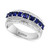 EFFY® Sapphire (1-1/8 ct. t.w.) & Diamond (3/8 ct. t.w.) Ring in 14k White Gold
