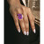 Amethyst (20 ct. t.w.) and Diamond (1-3/4 ct. t.w.) Multi-Shape Floral Ring in 14k Rose Gold