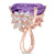 Amethyst (20 ct. t.w.) and Diamond (1-3/4 ct. t.w.) Multi-Shape Floral Ring in 14k Rose Gold