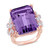 Amethyst (20 ct. t.w.) and Diamond (1-3/4 ct. t.w.) Multi-Shape Floral Ring in 14k Rose Gold