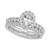 GIA Certified Oval Diamond Bridal Set (1-1/2 ct. t.w.) in 14k White Gold