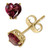Rhodolite Heart Stud Earrings (7/8 ct. t.w.) in 14k Gold