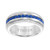 Men's Sapphire Wedding Band (1-1/2 ct. t.w.) in White Tungsten Carbide & Sterling Silver