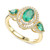 Sapphire (1-1/2 ct. t.w.) & Diamond (1/3 ct. t.w.) Statement Ring in 14k Gold (Also in Emerald)