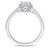 Certified Diamond (3/4 ct. t.w.) Heart and Round-Shape Engagement Ring in 14k White Gold