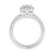 GIA Certified Diamond Princess Halo Bridal Set (1 1/2 ct. t.w.) in 14K White Gold