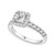 GIA Certified Diamond Princess Halo Bridal Set (1 1/2 ct. t.w.) in 14K White Gold
