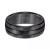 Men's Ring, 8mm 3-Row Wedding Band in Classic or Black Tungsten