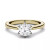 Moissanite Solitaire Engagement Ring 1 ct. t.w. Diamond Equivalent in 14k White Gold or 14k Yellow Gold