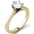 Moissanite Solitaire Engagement Ring 1 ct. t.w. Diamond Equivalent in 14k White Gold or 14k Yellow Gold