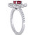 Ruby (1 ct. t.w.) & Diamond (5/8 ct. t.w.) Openwork Flower Ring in 14k White Gold