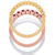 3-Pc. Set Lab-Created Ruby (5/8 ct. t.w.) & Lab-Created White Sapphire (1/10 ct. t.w.) in Sterling Silver, 14k Gold & Rose Gold Plate