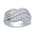 Diamond Multirow Crossover Statement Ring (1 ct. t.w.) in Sterling Silver