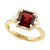 EFFY® Garnet (2-3/4 ct. t.w.) & Diamond (1/5 ct. t.w.) Halo Ring in 14k Gold