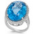 Blue and White Topaz Ring in Sterling Silver (21 ct. t.w.)