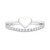 White Topaz & Polished Heart Split Shank Ring (1/4 ct. t.w.) in Sterling Silver