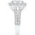 Diamond Halo Cluster Engagement Ring (3 ct. t.w.) in 14k White Gold