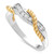 Diamond Twist Ring (1/4 ct. t.w.) in 10k Gold & Sterling Silver