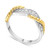 Diamond Twist Ring (1/4 ct. t.w.) in 10k Gold & Sterling Silver