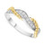 Diamond Twist Ring (1/4 ct. t.w.) in 10k Gold & Sterling Silver