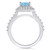 Aquamarine (1-3/8 ct. t.w.) and Diamond Halo Ring